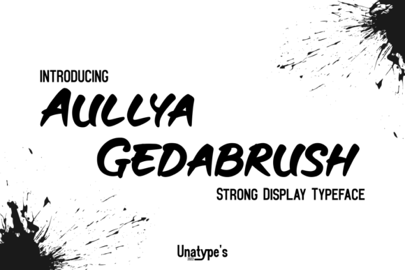 Aullya Gedabrush: A Display Font with a Distinct Editorial Mood