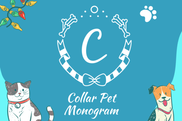 Collar Pet Monogram: A Playful Font for Editorial Charm