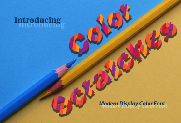 Color Scratches: A Playful Typeface for Editorial Mood