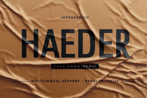 Testing the Tall Condensed Sans Serif: The Haeder Typeface