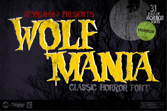 Wolf Mania Font: A Bold Horror Display Typeface